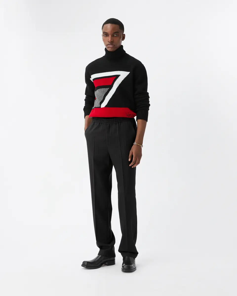 Versace Jacquard Wool Pants | Thumbnail 2 Versace Jacquard Wool Pants | Thumbnail 2