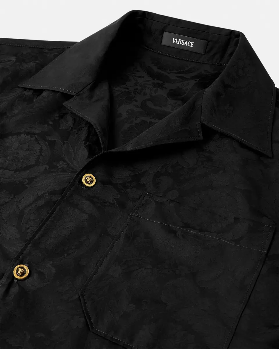 Versace Jacquard Cotton-Poplin Shirt | Thumbnail 2