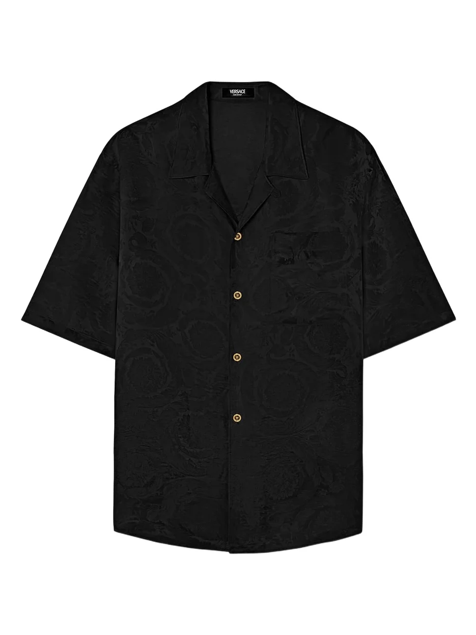 Versace Jacquard Cotton-Poplin Shirt