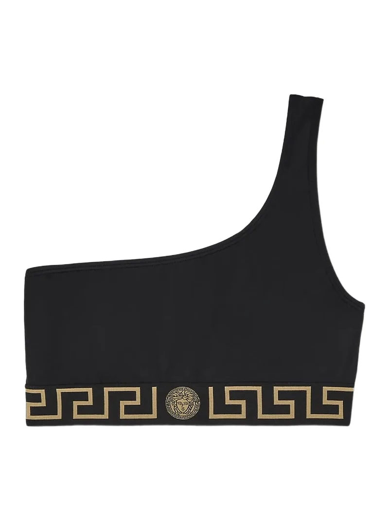 Versace Jacquard One-Shoulder Bikini Top