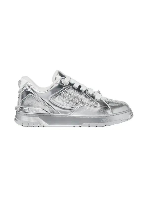 Versace Biggie Basket Metallic Sneakers