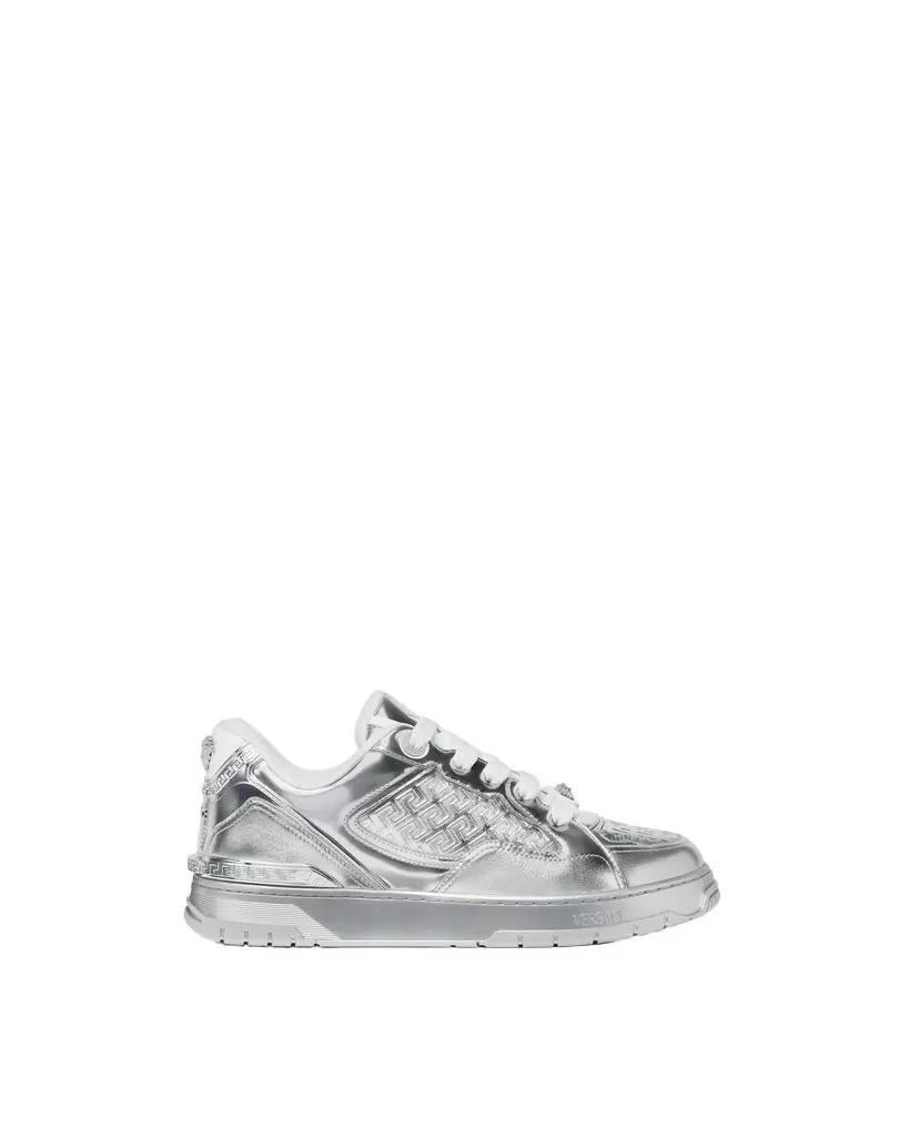 Versace Biggie Basket Metallic Sneakers | Image 1 Versace Biggie Basket Metallic Sneakers | Image 1