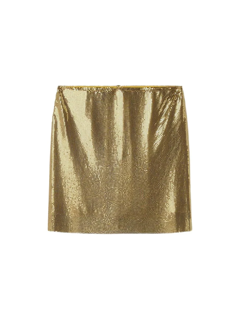 Versace Metal Mesh Mini Skirt