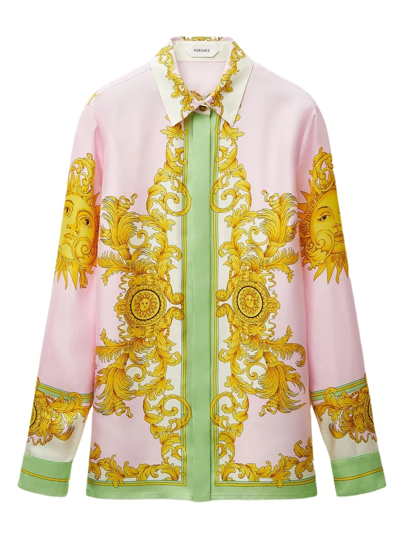 Versace Printed Silk Twill Shirt
