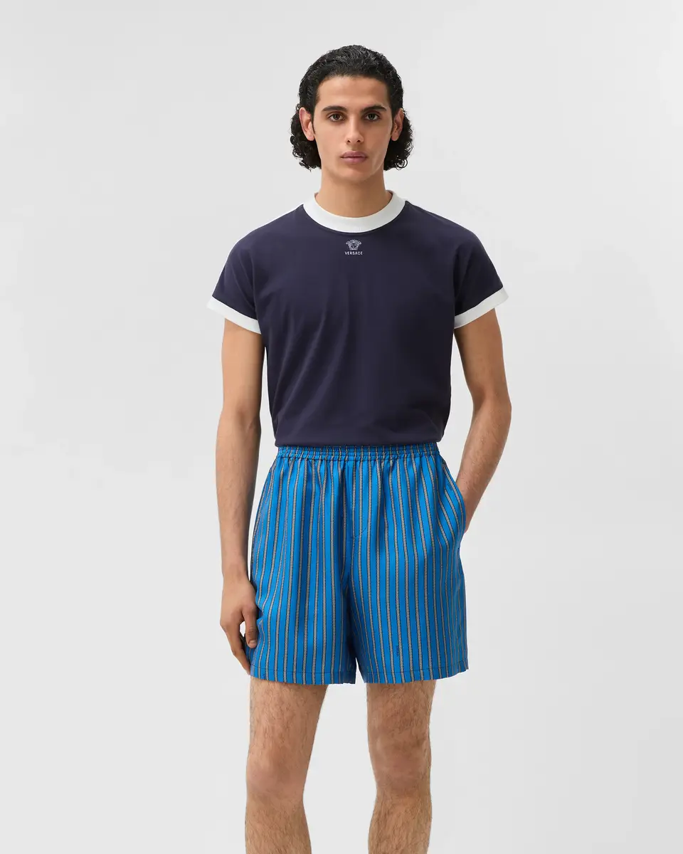 Versace Printed Silk Twill Shorts | Thumbnail 2