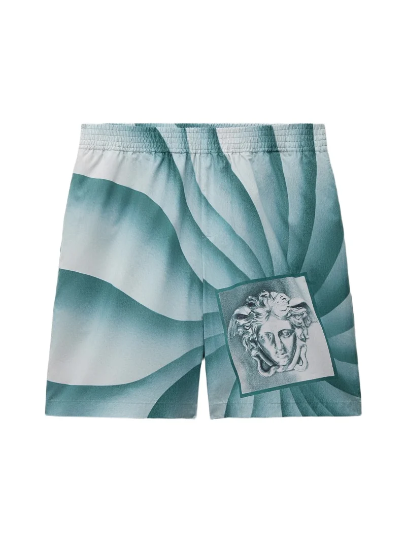 Versace Printed Cotton Shorts