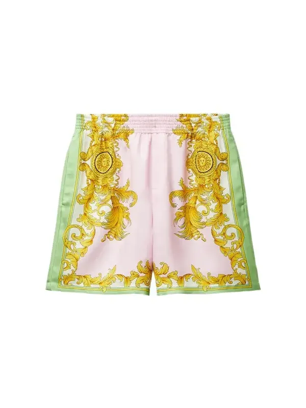 Versace Printed Silk Twill Shorts
