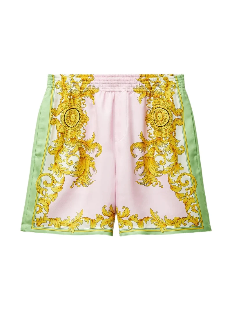 Versace Printed Silk Twill Shorts