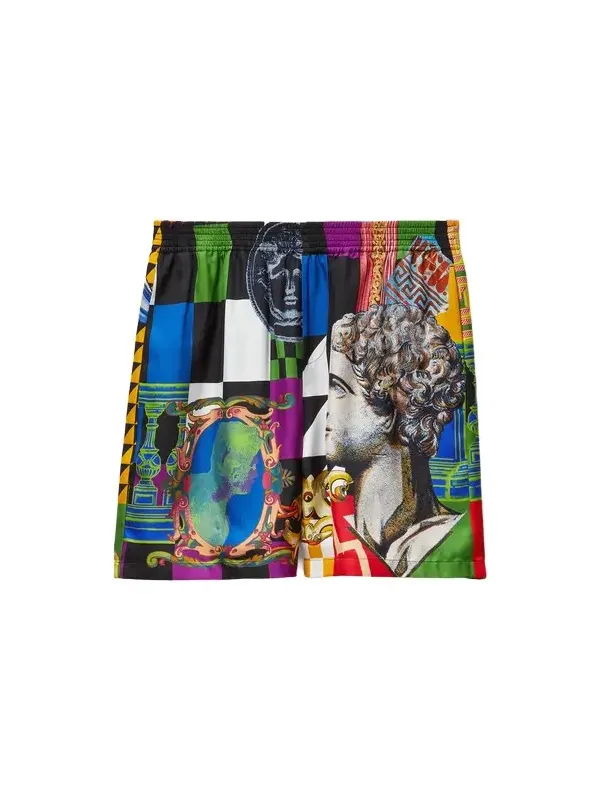 Printed Silk Twill Shorts Printed Silk Twill Shorts