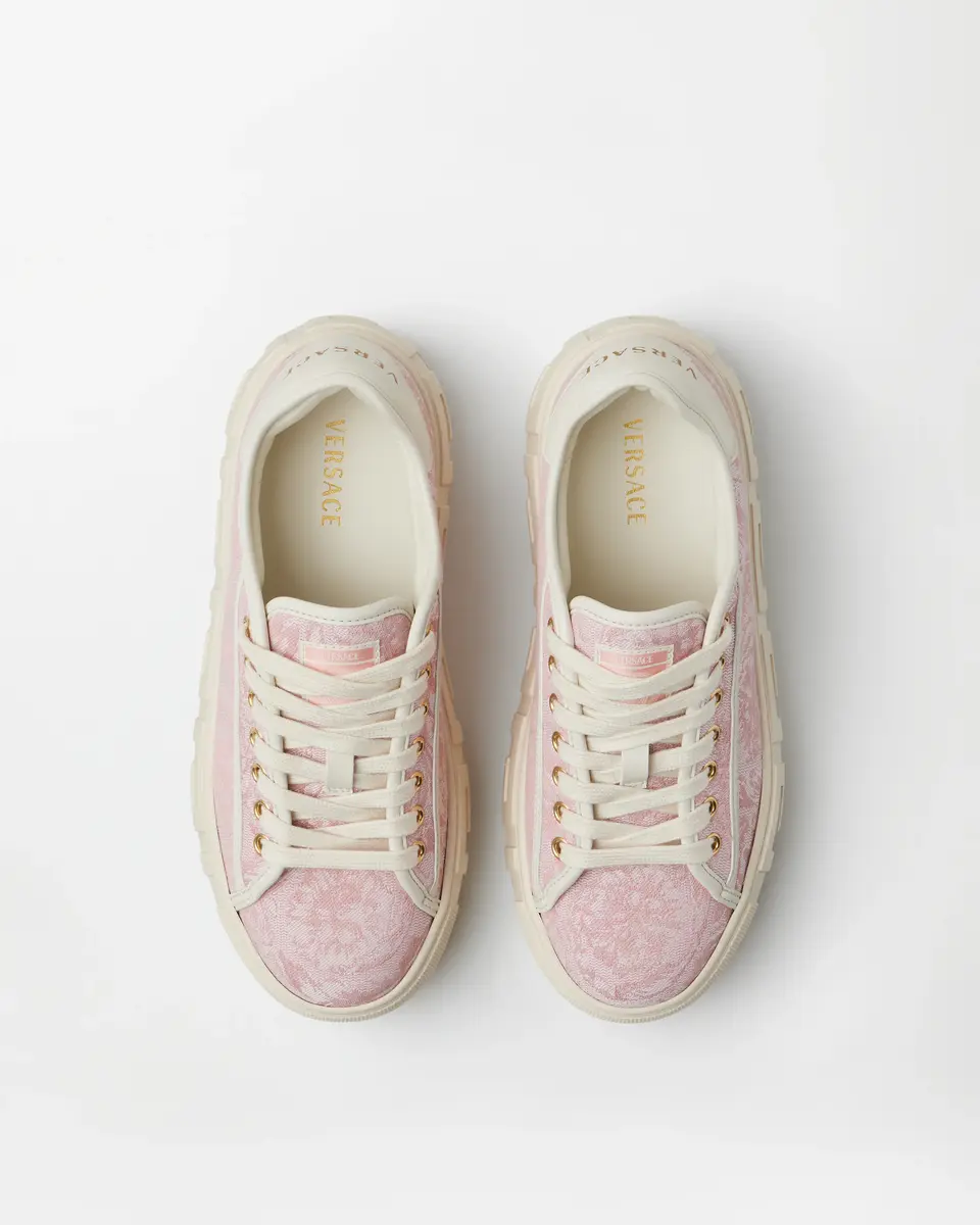 Versace Greca Jacquard Canvas Platform Sneakers | Thumbnail 2 Versace Greca Jacquard Canvas Platform Sneakers | Thumbnail 2
