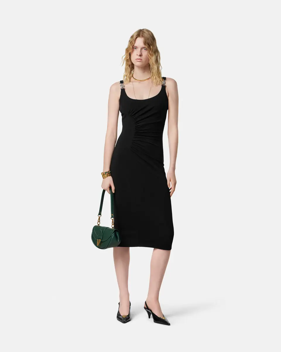 Versace Stretch Crêpe Jersey Midi Dress | Thumbnail 2