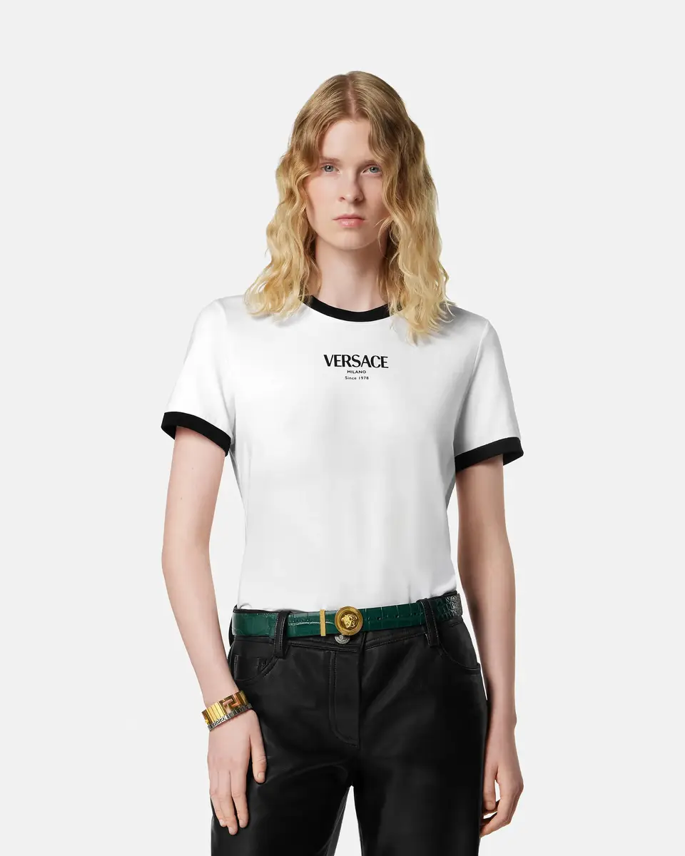 Versace Stretch Viscose-Jersey T-Shirt | Thumbnail 2 Versace Stretch Viscose-Jersey T-Shirt | Thumbnail 2