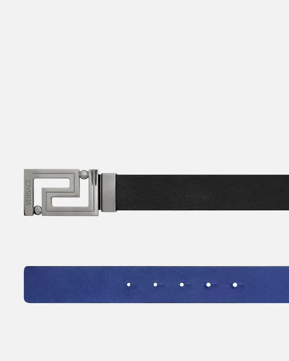 Versace Greca Leather Reversible Belt 3.5 cm | Thumbnail 2 Versace Greca Leather Reversible Belt 3.5 cm | Thumbnail 2