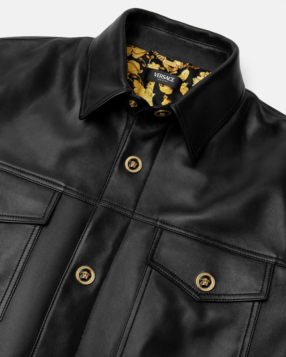 Versace Leather Overshirt | Thumbnail 2 Versace Leather Overshirt | Thumbnail 2