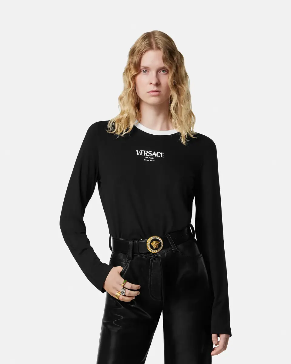 Versace Stretch Viscose-Jersey T-Shirt | Thumbnail 2 Versace Stretch Viscose-Jersey T-Shirt | Thumbnail 2