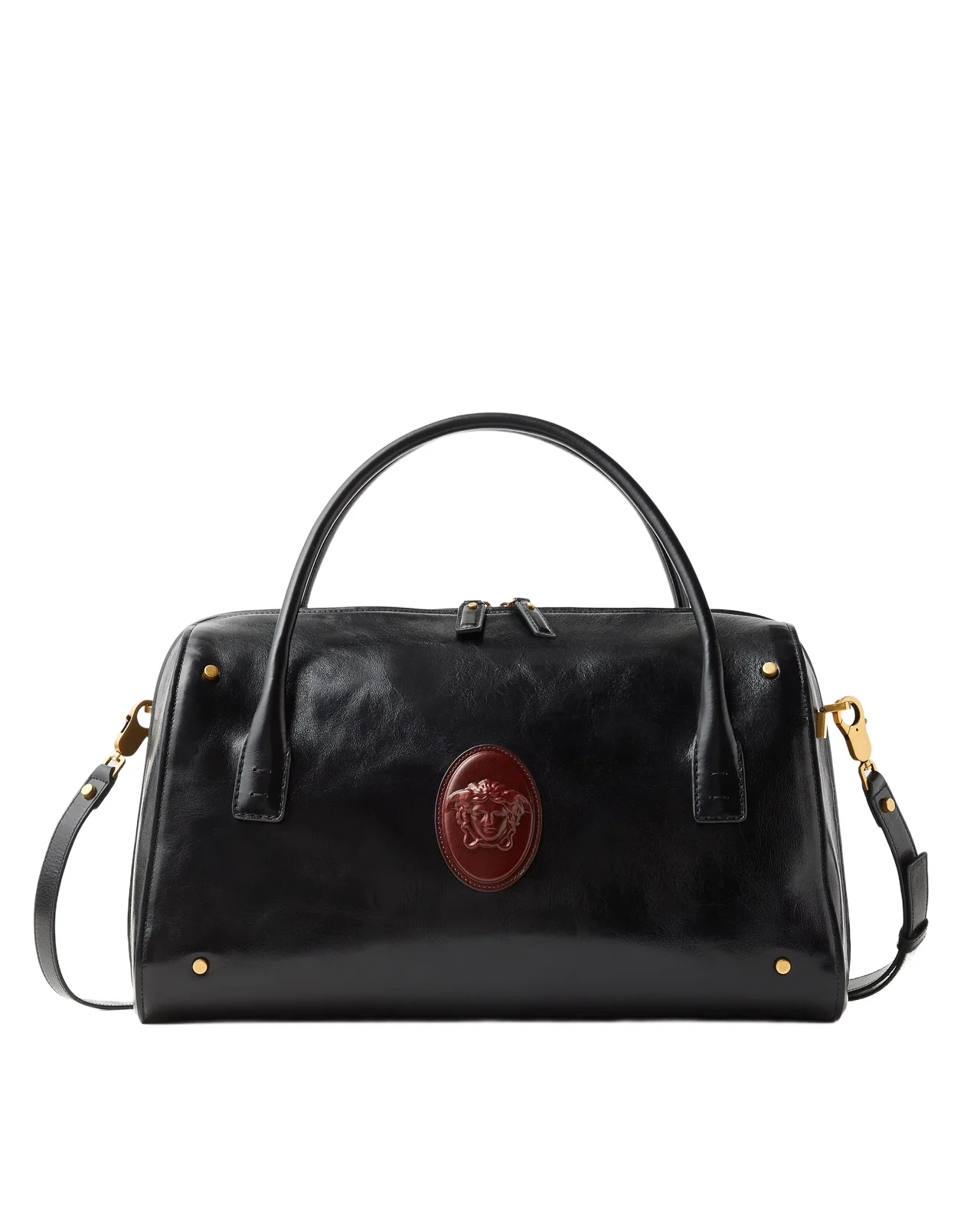Versace Roomy Large Leather Duffel Bag