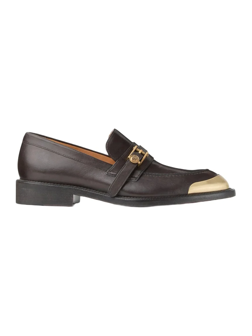 Versace Primo Leather Loafers