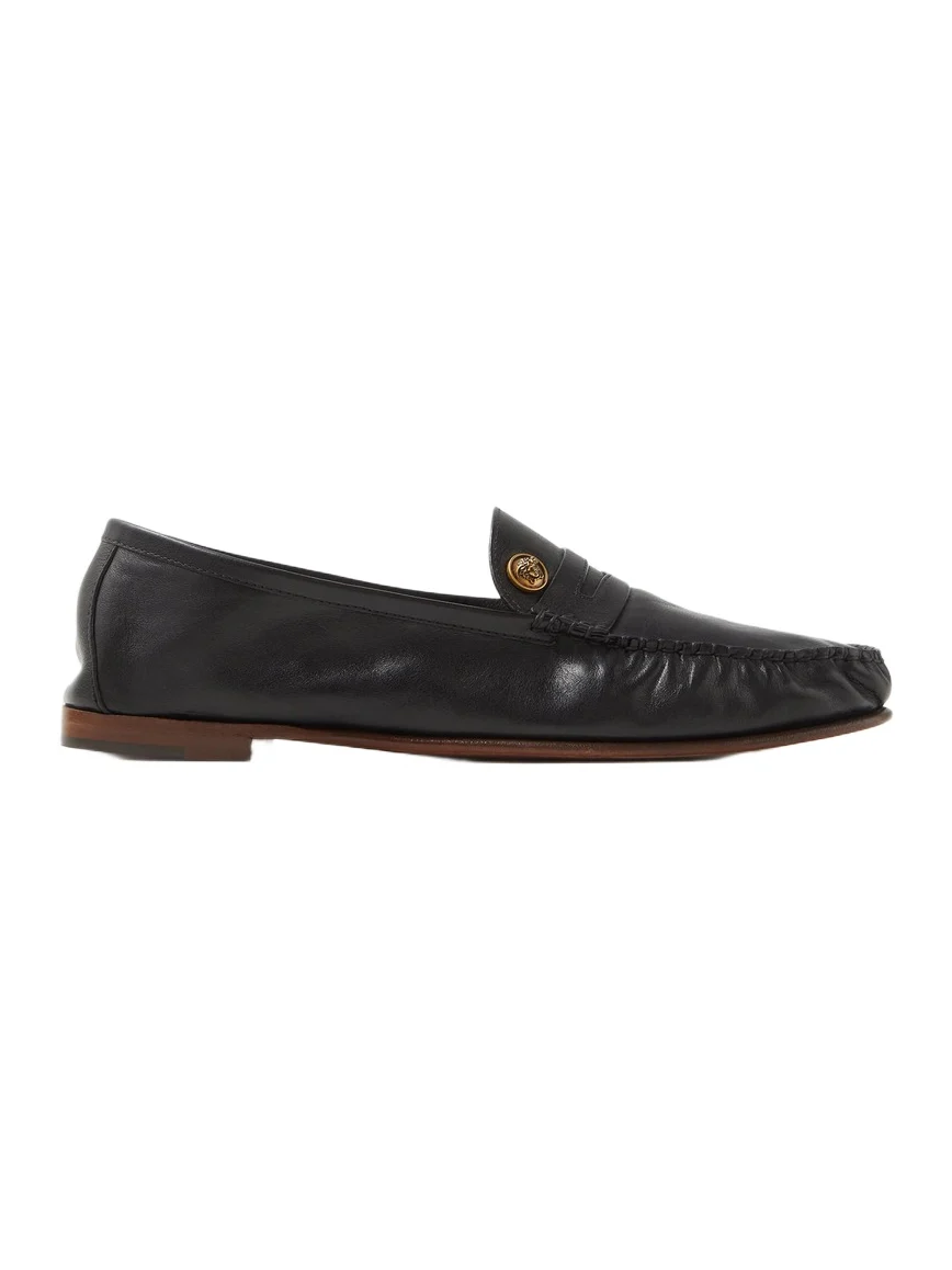 Versace Guanto Leather Loafers