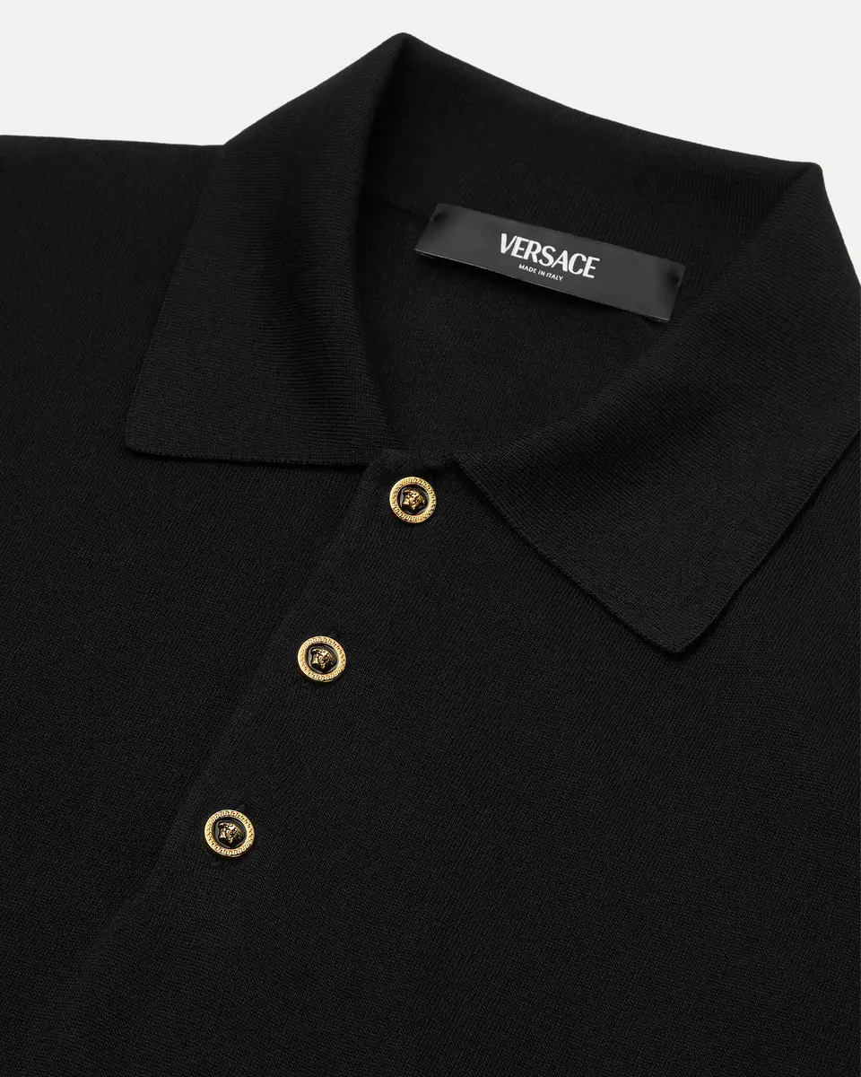 Versace Silk-Cotton Knit Polo | Thumbnail 2 Versace Silk-Cotton Knit Polo | Thumbnail 2