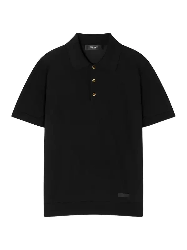 Versace Silk-Cotton Knit Polo