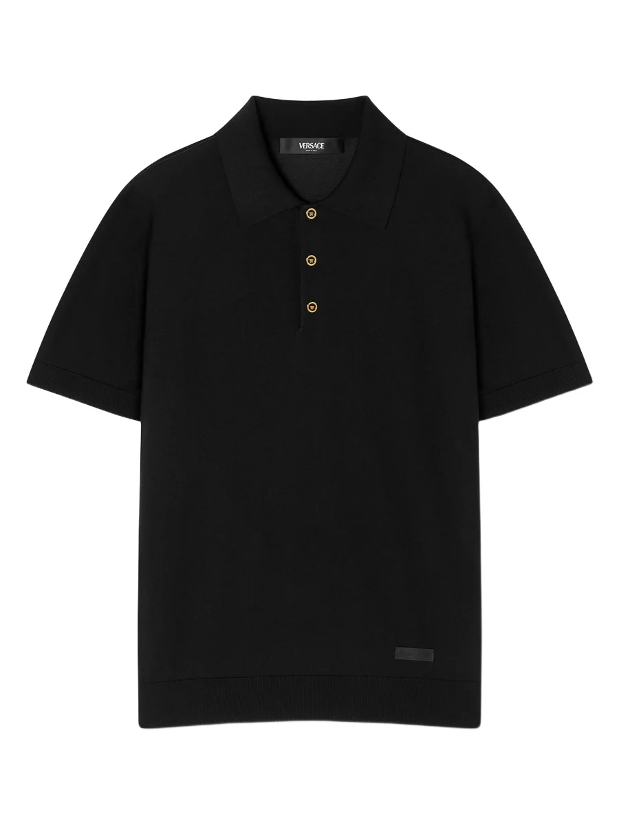 Versace Silk-Cotton Knit Polo