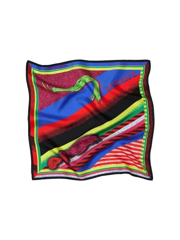 Printed Silk Twill Scarf 55 cm
