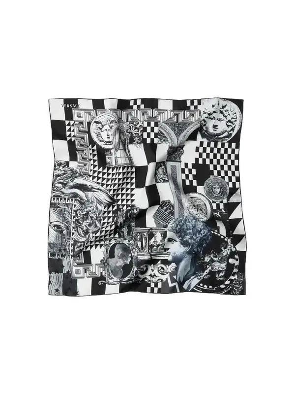Printed Silk Twill Scarf 55 cm Printed Silk Twill Scarf 55 cm
