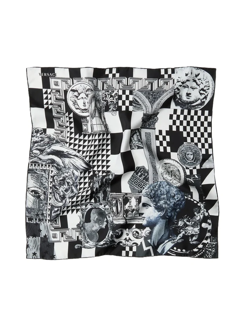 Printed Silk Twill Scarf 55 cm