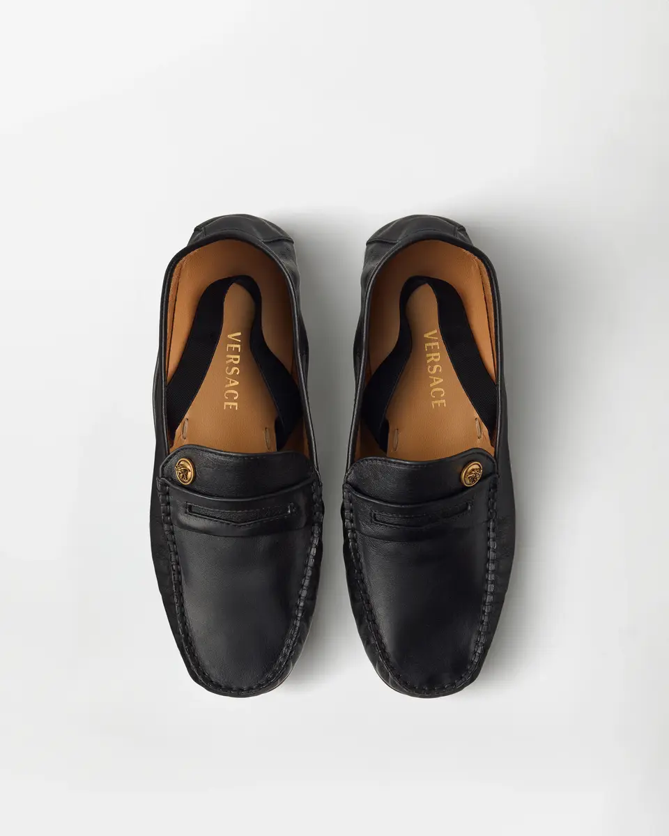 Versace Guanto Leather Loafers | Thumbnail 2