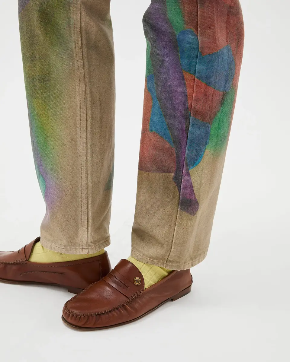 Versace Guanto Leather Loafers | Thumbnail 2