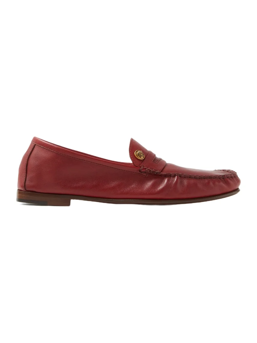 Versace Guanto Leather Loafers