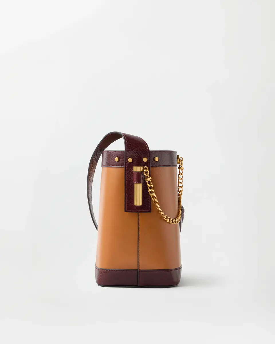 Versace Pivot Small Leather Bucket Bag | Thumbnail 2 Versace Pivot Small Leather Bucket Bag | Thumbnail 2