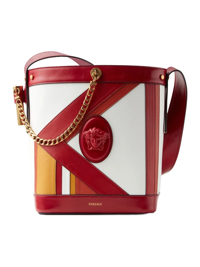 Pivot Small Leather Patchwork Bucket Bag Pivot Small Leather Patchwork Bucket Bag