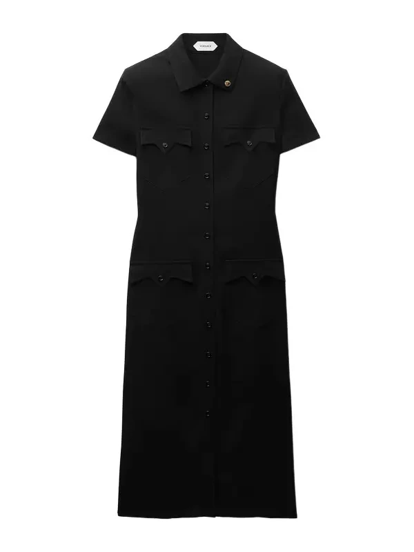 Stretch Georgette Viscose Midi Dress Stretch Georgette Viscose Midi Dress