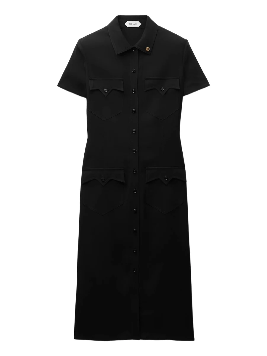 Stretch Georgette Viscose Midi Dress Stretch Georgette Viscose Midi Dress