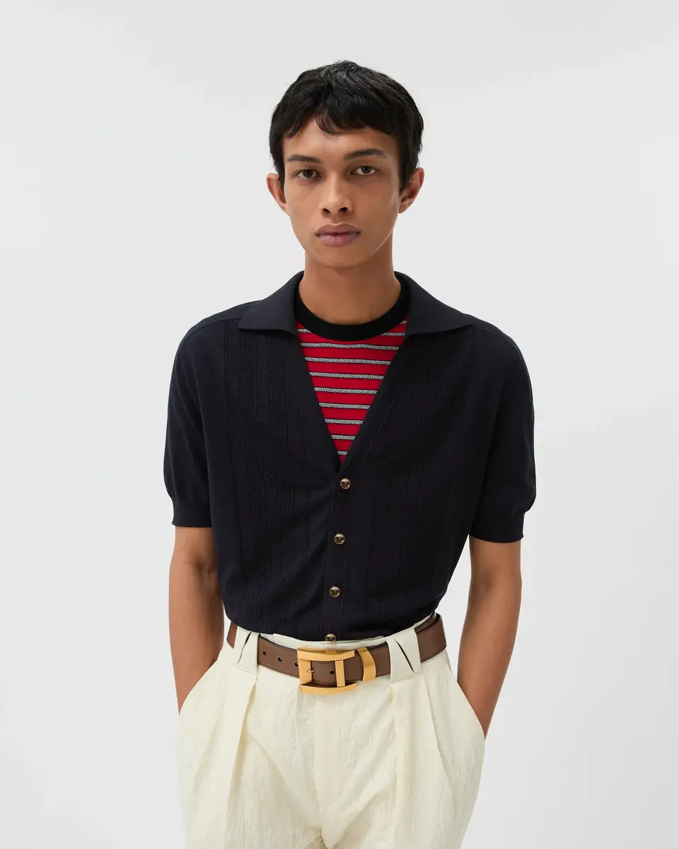 Versace Silk-Cotton Knit Polo | Thumbnail 2 Versace Silk-Cotton Knit Polo | Thumbnail 2