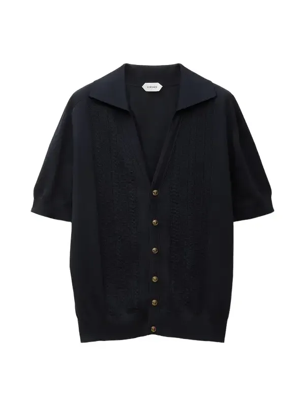 Versace Silk-Cotton Knit Polo