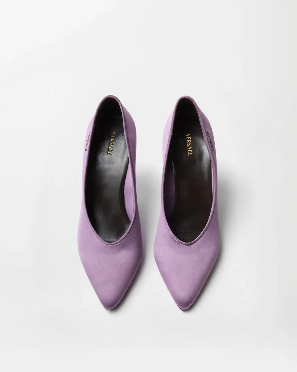 Versace Gianni Satin Pumps 90 mm | Thumbnail 2 Versace Gianni Satin Pumps 90 mm | Thumbnail 2