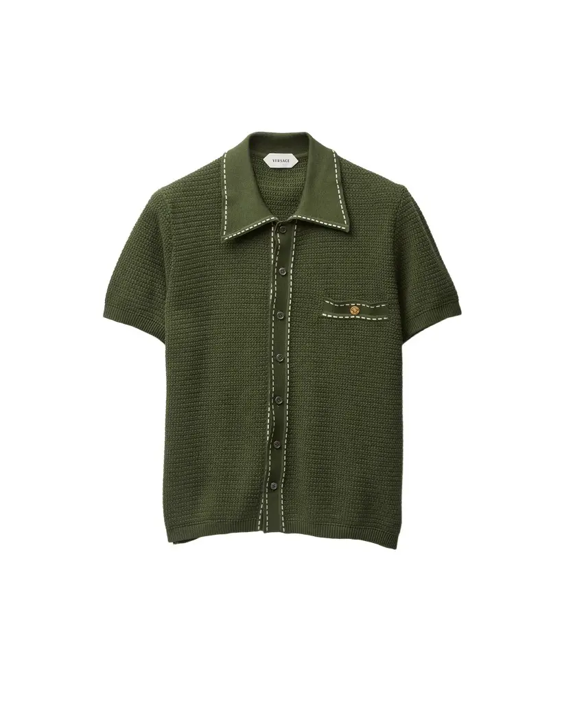 Versace Cotton Knit Shirt | Image 1 Versace Cotton Knit Shirt | Image 1