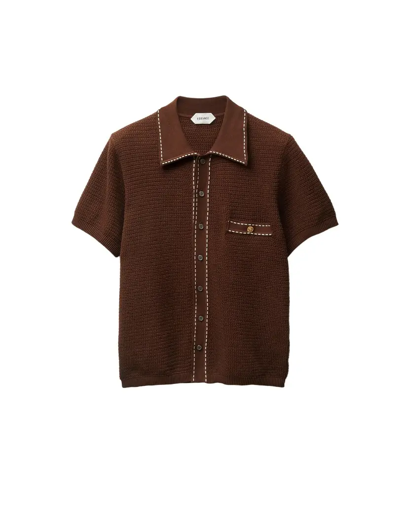 Versace Cotton Knit Shirt | Image 1 Versace Cotton Knit Shirt | Image 1