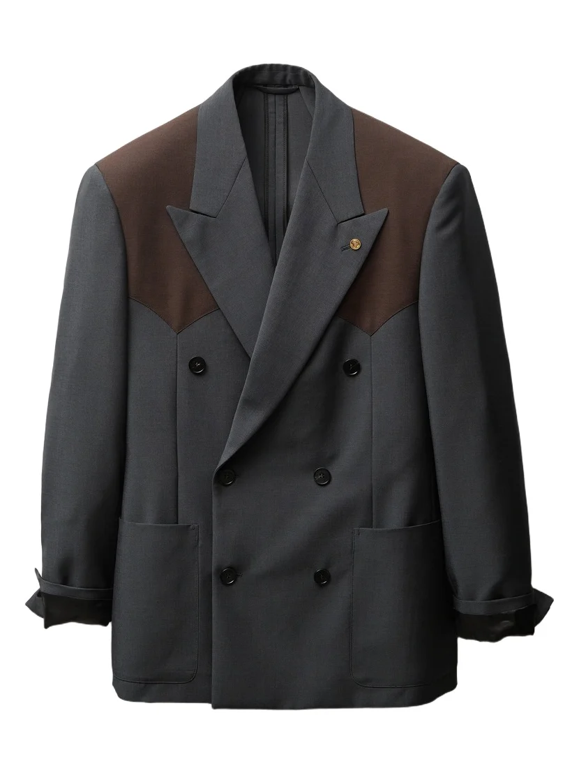 Versace Wool-Mohair Boxy Blazer