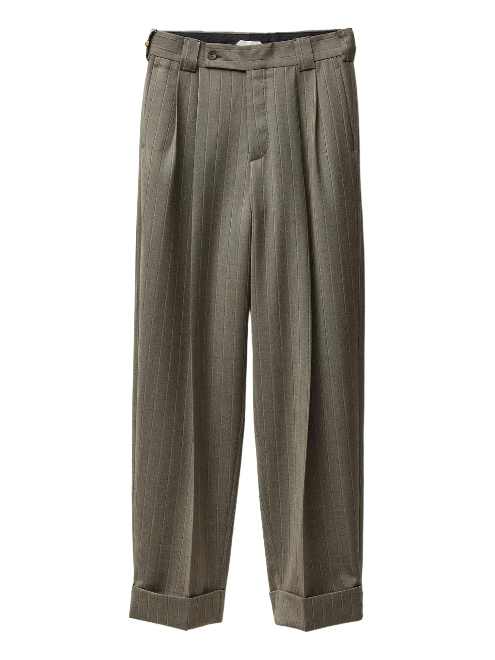 Versace Pinstripe Wool Twill Oversized Pants