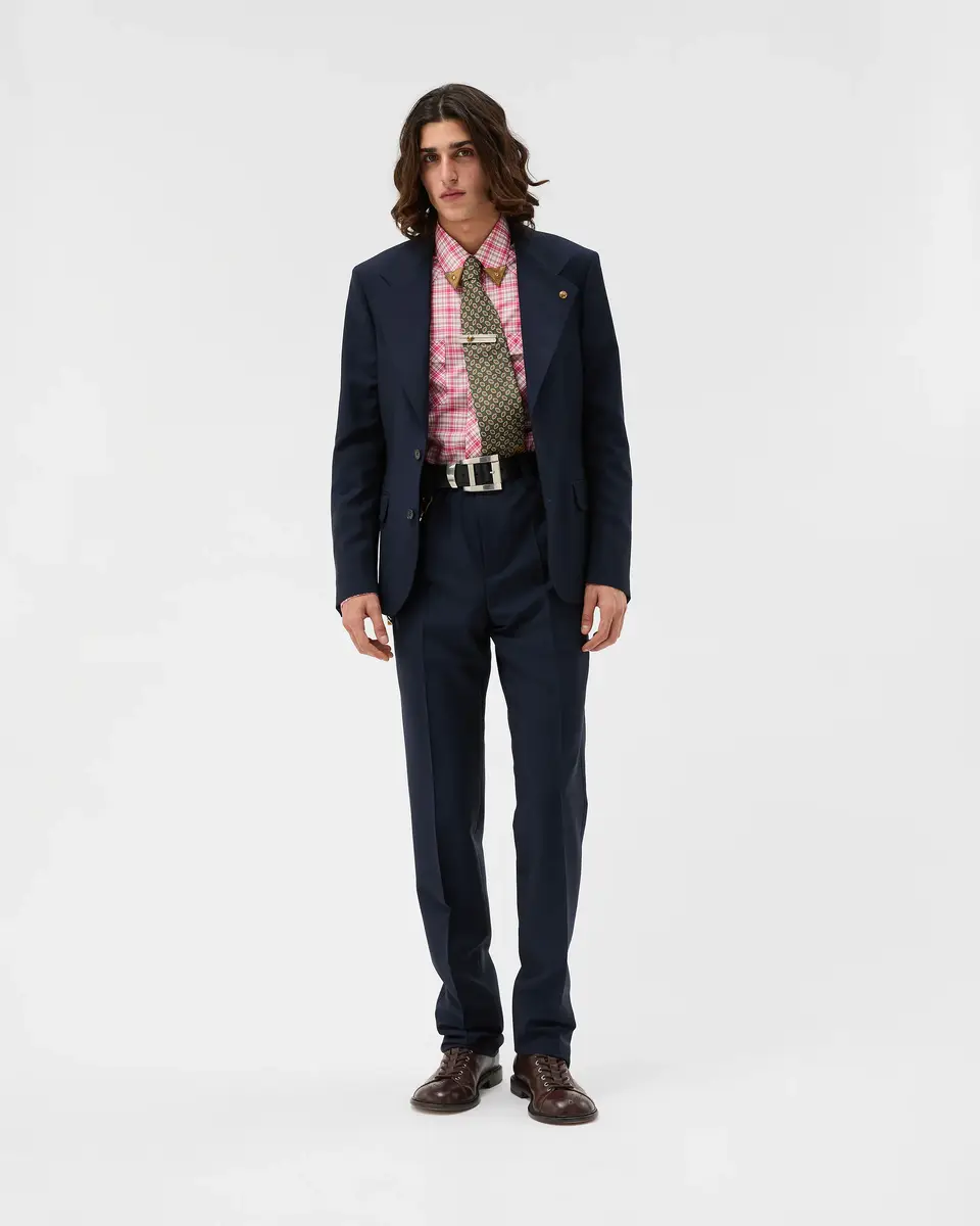 Versace Wool-Mohair Slim Formal Pants | Thumbnail 2 Versace Wool-Mohair Slim Formal Pants | Thumbnail 2