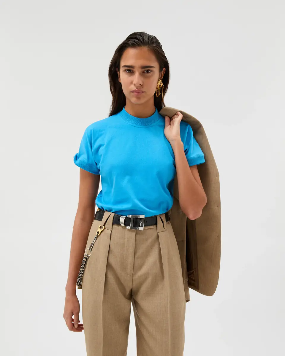 Versace Embroidered Stretch Cotton-Jersey T-Shirt | Thumbnail 2