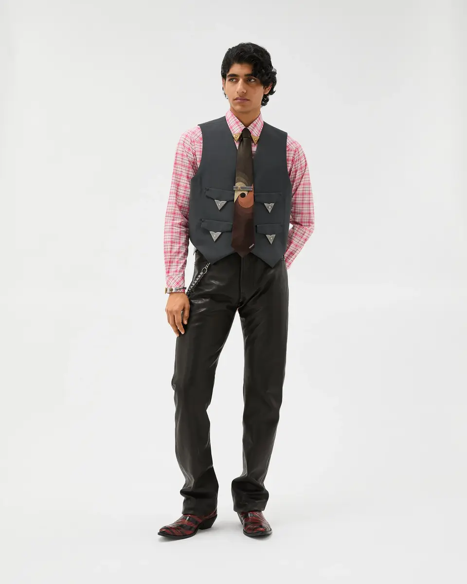 Versace Leather Pants | Thumbnail 2 Versace Leather Pants | Thumbnail 2
