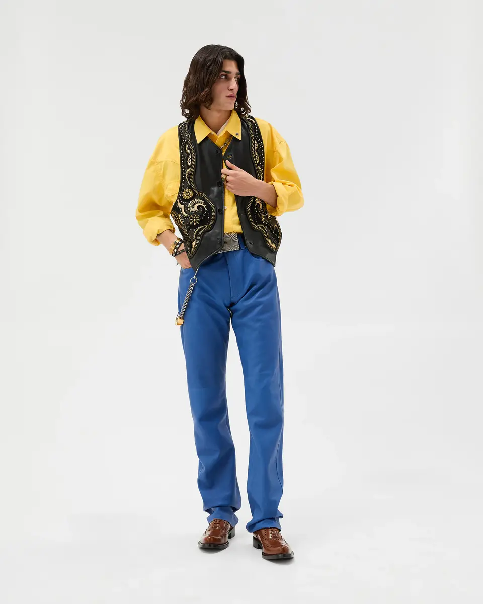 Versace Leather Pants | Thumbnail 2 Versace Leather Pants | Thumbnail 2