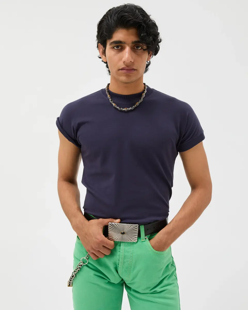 Versace Embroidered Stretch Cotton-Jersey T-Shirt | Thumbnail 2