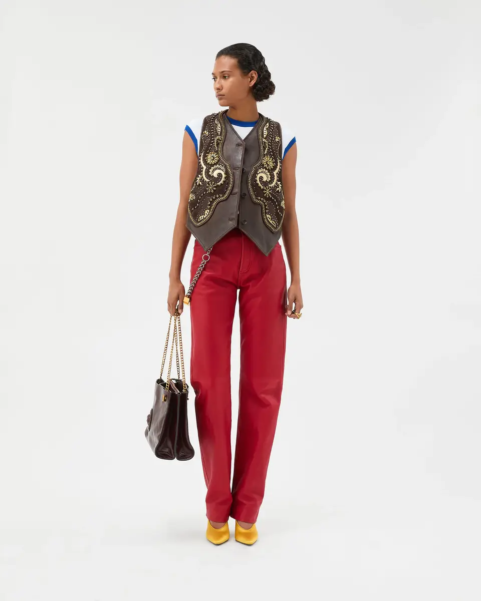 Versace Leather Pants | Thumbnail 2 Versace Leather Pants | Thumbnail 2