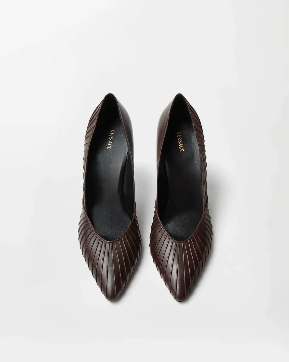Versace Gianni Leather Pumps 90 mm | Thumbnail 2 Versace Gianni Leather Pumps 90 mm | Thumbnail 2