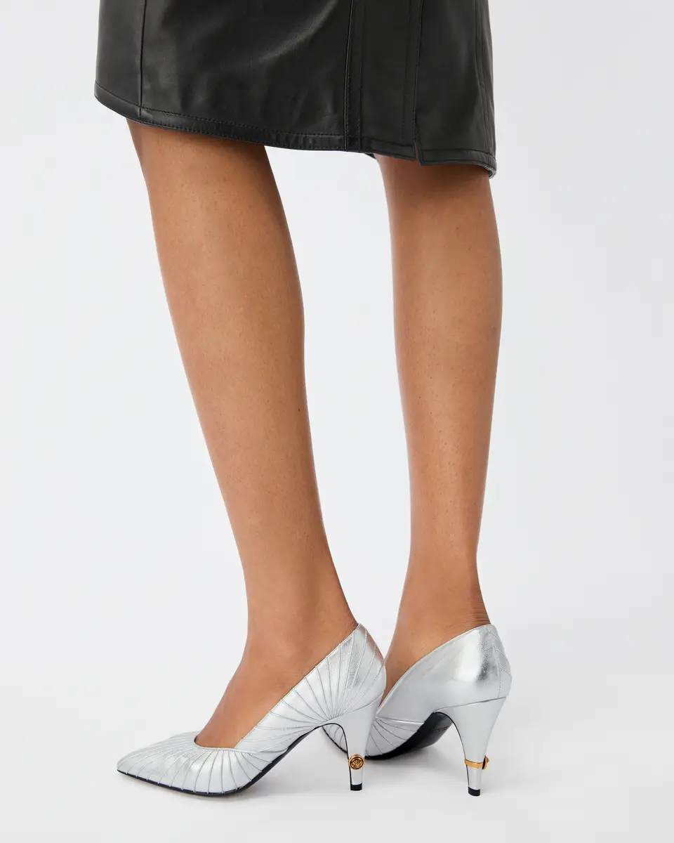 Versace Gianni Metallic Nappa Pumps 90 mm | Thumbnail 2
